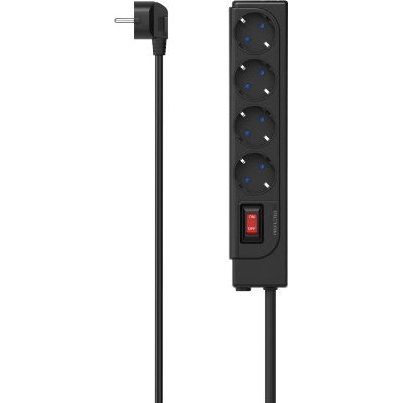 Hama 00223166 stikdåse 1,5 m 4 AC stikkontakt(er) Indendørs Sort