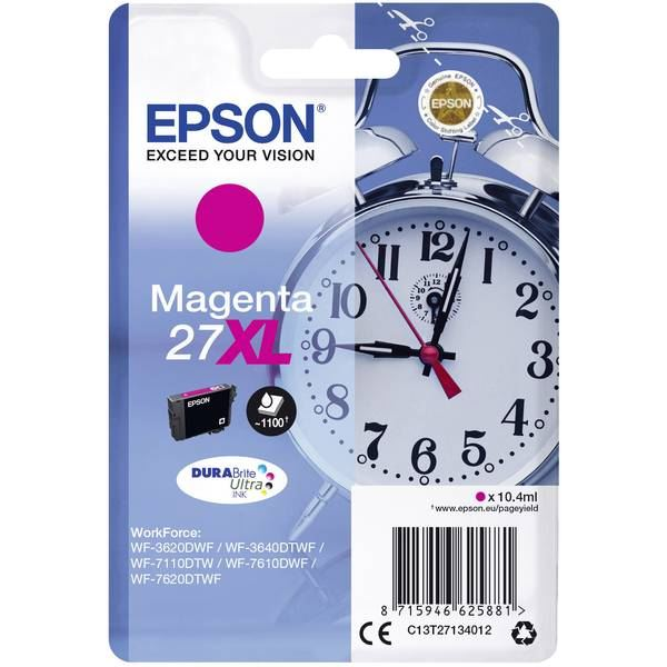 Epson Alarm clock C13T27134012 inkoustová náplň 1 kusů Originální Vysoká (XL) výtěžnost Purpurová