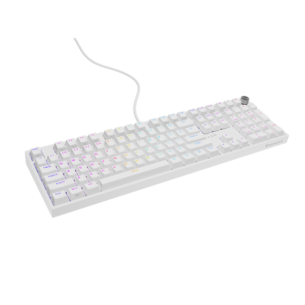 Genesis Thor 404 Yellow Switch Vezetékes RGB Billentyűzet US - Fehér