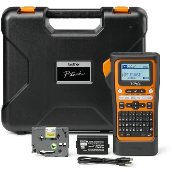 Brother PT-E310BTVP принтер за етикети Термичен трансфер 180 x 180 DPI 20 мм/сек Жична и безжична HSE/TZe Bluetooth QWERTY