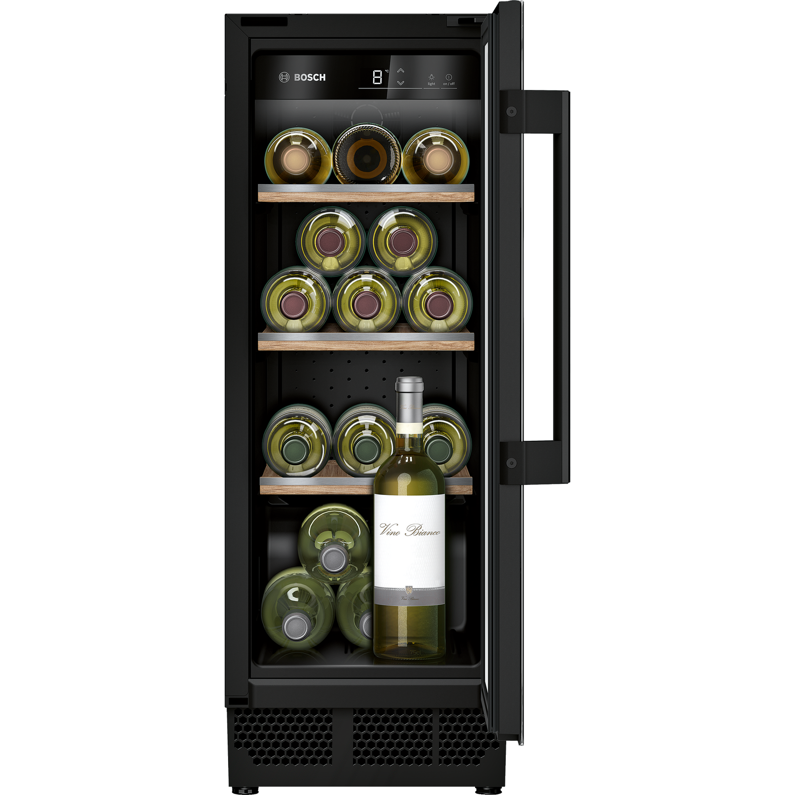 Bosch KUW20VHF0 Beépíthető Borhűtő 21 palack - Fekete (KUW20VHF0)