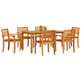 7 részes kerti étkező szett tömör akácból