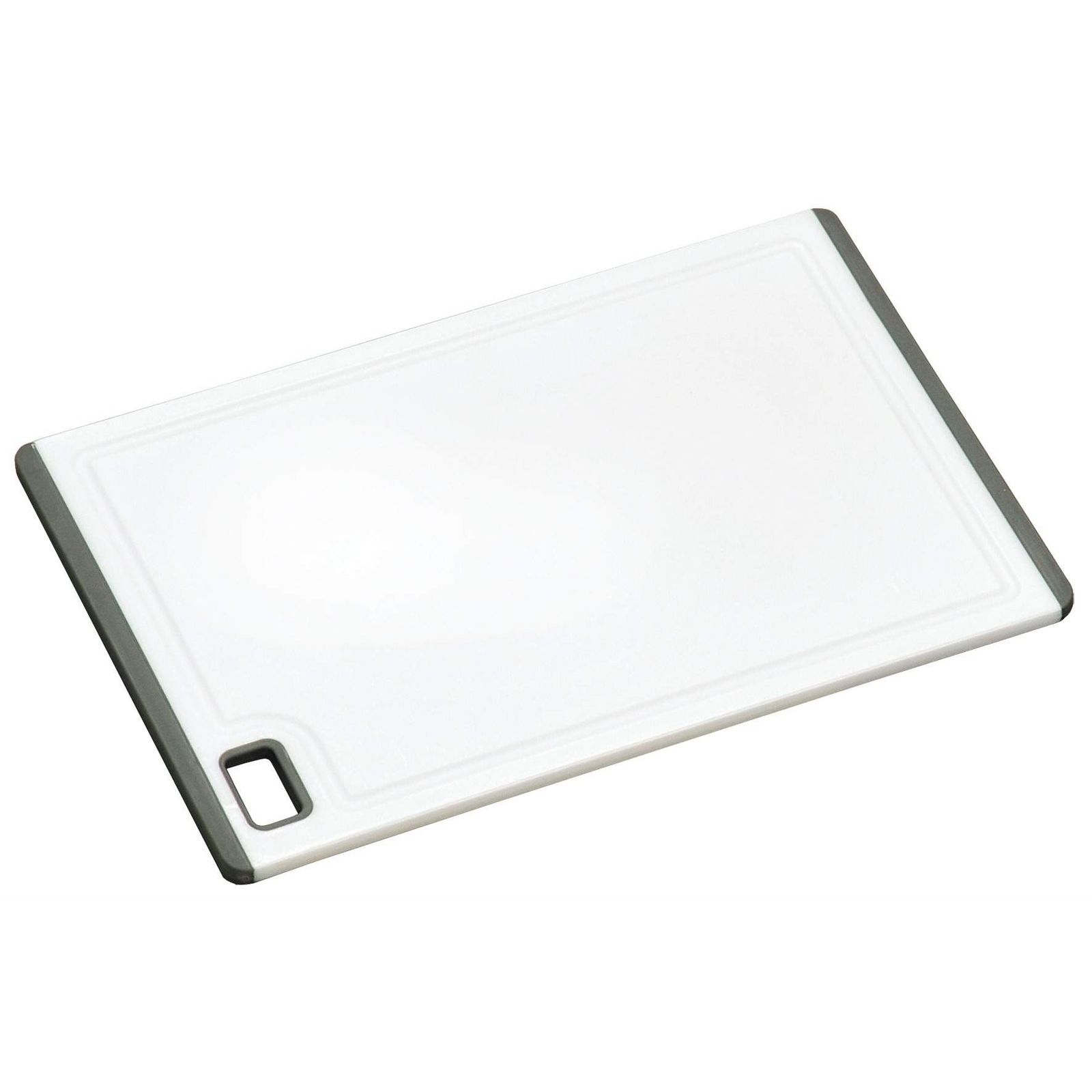 Kesper Műanyag vágódeszka, fehér, csúszásgátló gumi, 30×20 cm (30890)