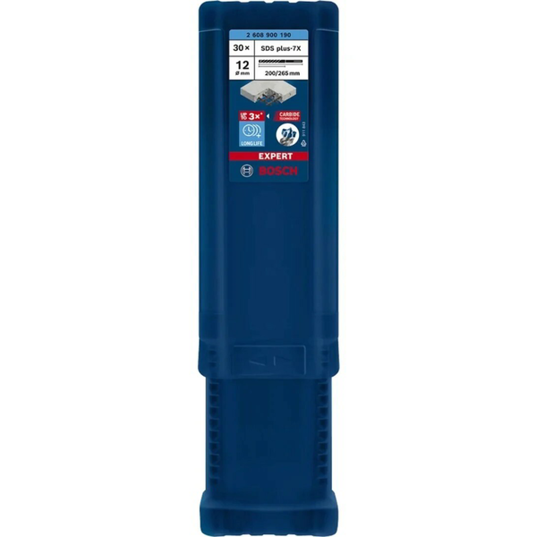 Bosch Ø 12 x 200/265mm Expert SDS Plus-7X Beton fúrószár 30db