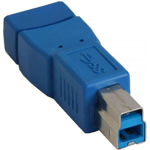 InLine 35300D adattatore per inversione del genere dei cavi USB 3.0 A female USB 3.0 B Blu