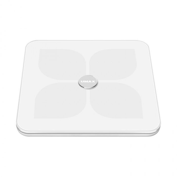 Телесен кантар, UMAX, Максимално тегло 180 кг, Бял