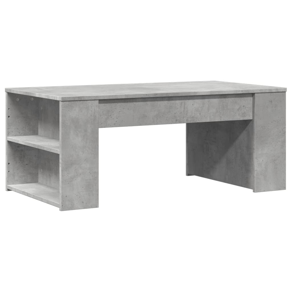 betonszürke szerelt fa dohányzóasztal 102 x 55 x 42 cm (831856)