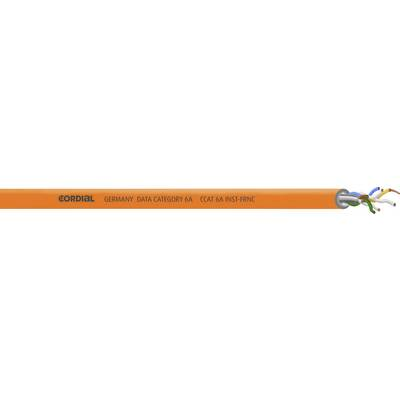 Cordial CCAT 6A INST-ORANGE 100 FRNC Hálózati kábel CAT 6A U/FTP 8 x 0.26 mm2 Narancs méteráru (CCAT 6A INST-ORANGE 100 FRNC)