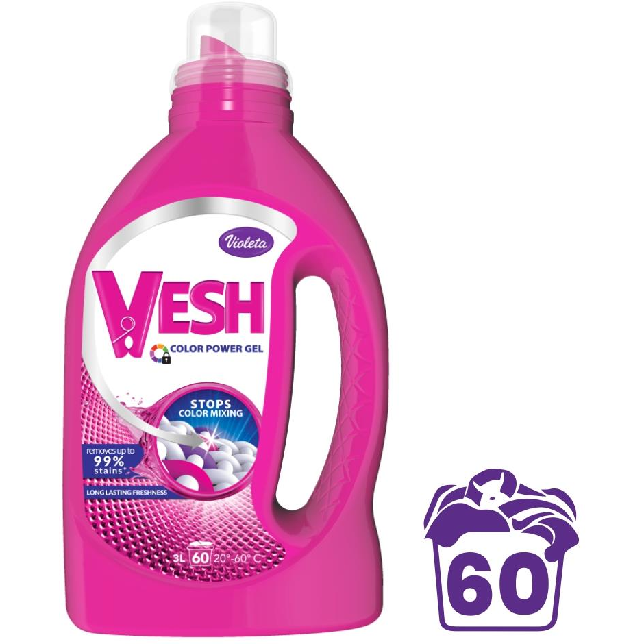 VIOLETA Vesh mosógél színes ruhákhoz, 3 l (3870128033856)