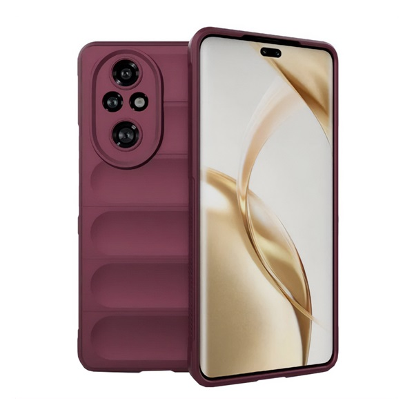 Szilikon telefonvédő (ütésállóság, kameravédő, 3D) BORDÓ Honor 200 Pro "Gigapack csomagolás" (GP-159545)