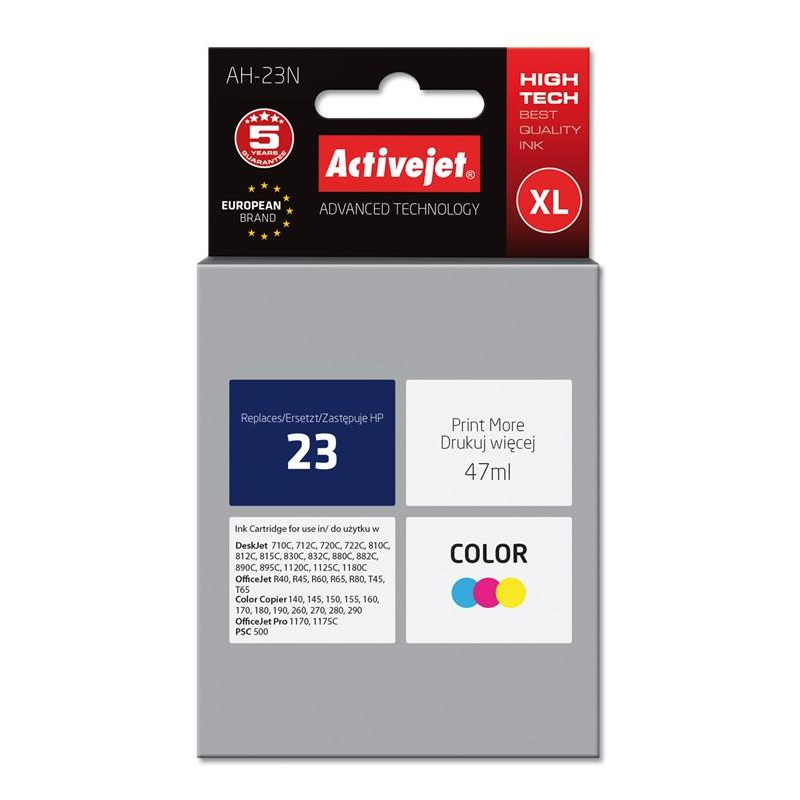 ActiveJet (HP 23 C1823D) Tintapatron Tricolor (AH-23N)
