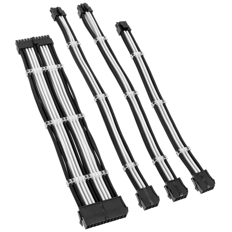 Kolink Core Standard Moduláris tápegység kábel hosszabbító szett - Fekete/Fehér (CORESTANDARD-EK-BWH)