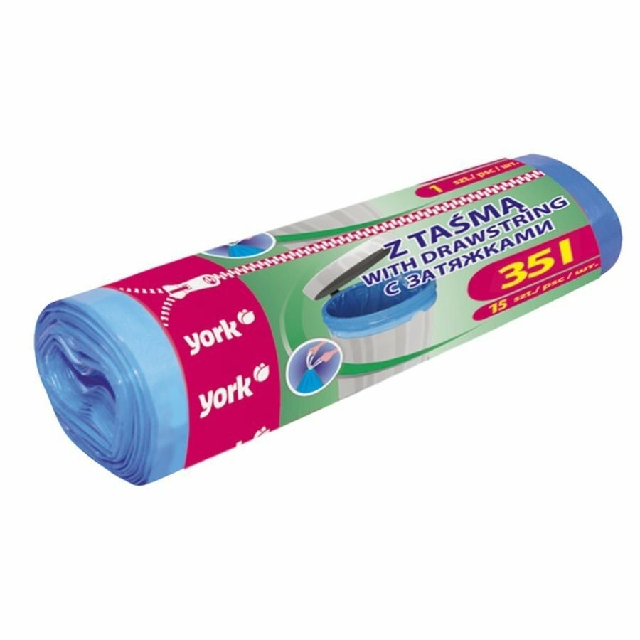 YORK Erős szemeteszsák 35 l, 15 db (5903355007272)