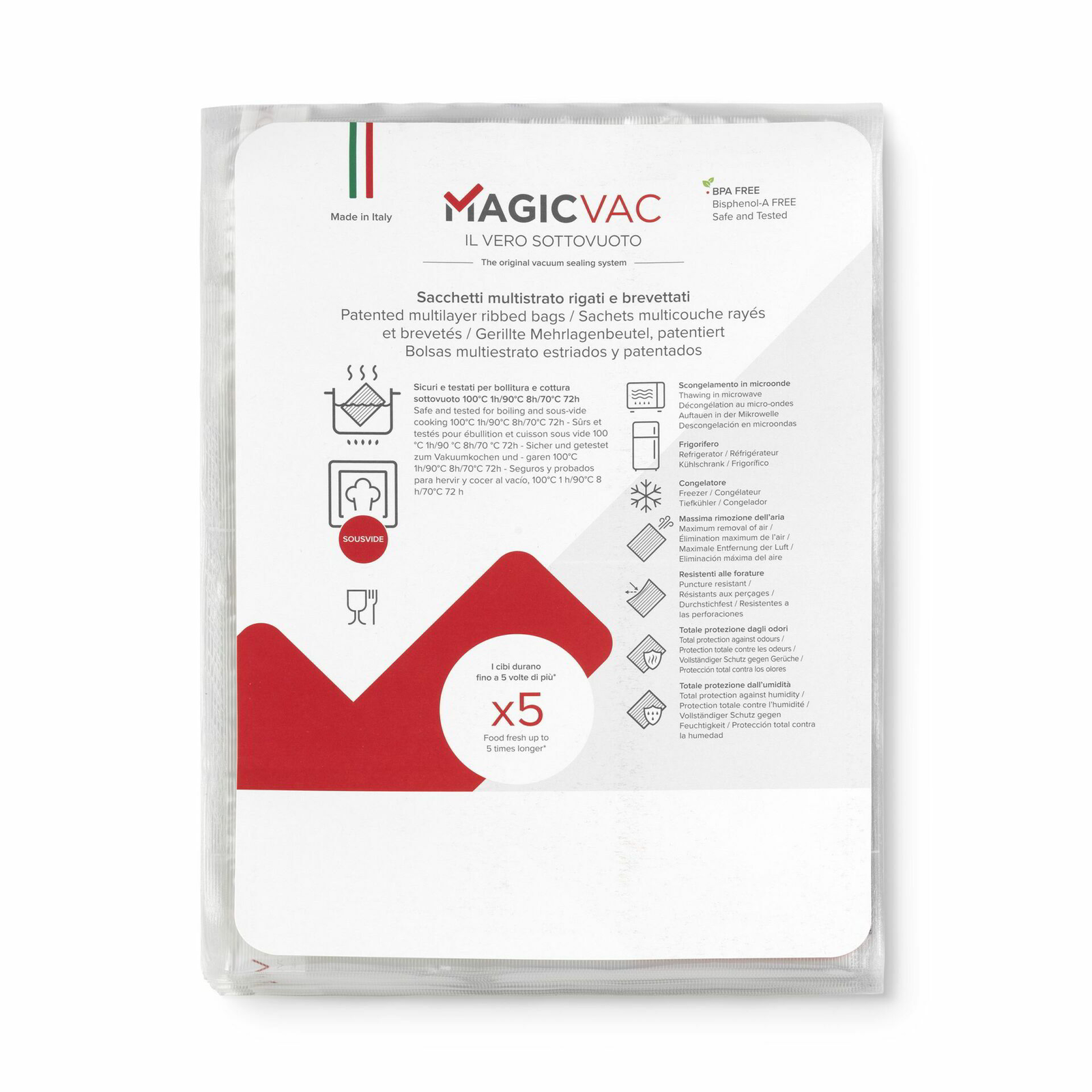 MagicVac ACO1036 Címkézett Vákuum csomagoló fólia (50 db/csomag) (14776)
