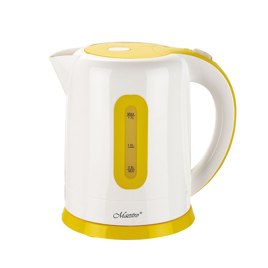 Maestro MR-040 Vízforraló 1.7L 2000 Watt - Fehér / Sárga (MR-040-WHITE)