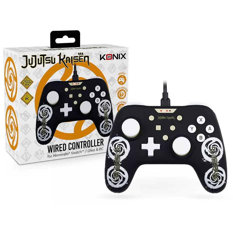 Konix Jujutsu Kaisen Nintendo Switch/PC Vezetékes kontroller fekete (KX-JUJU-SW-PAD-) (KX-JUJU-SW-PAD-)
