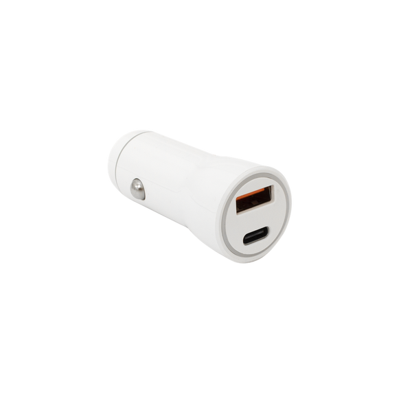 SBOX CC-095 USB-A / USB-C Autós töltő - Fehér (20W)