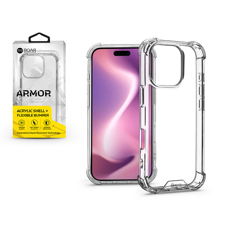 Roar Armor Gel szilikon hátlap - Apple iPhone 16 Pro Max - átlátszó (KC311666)