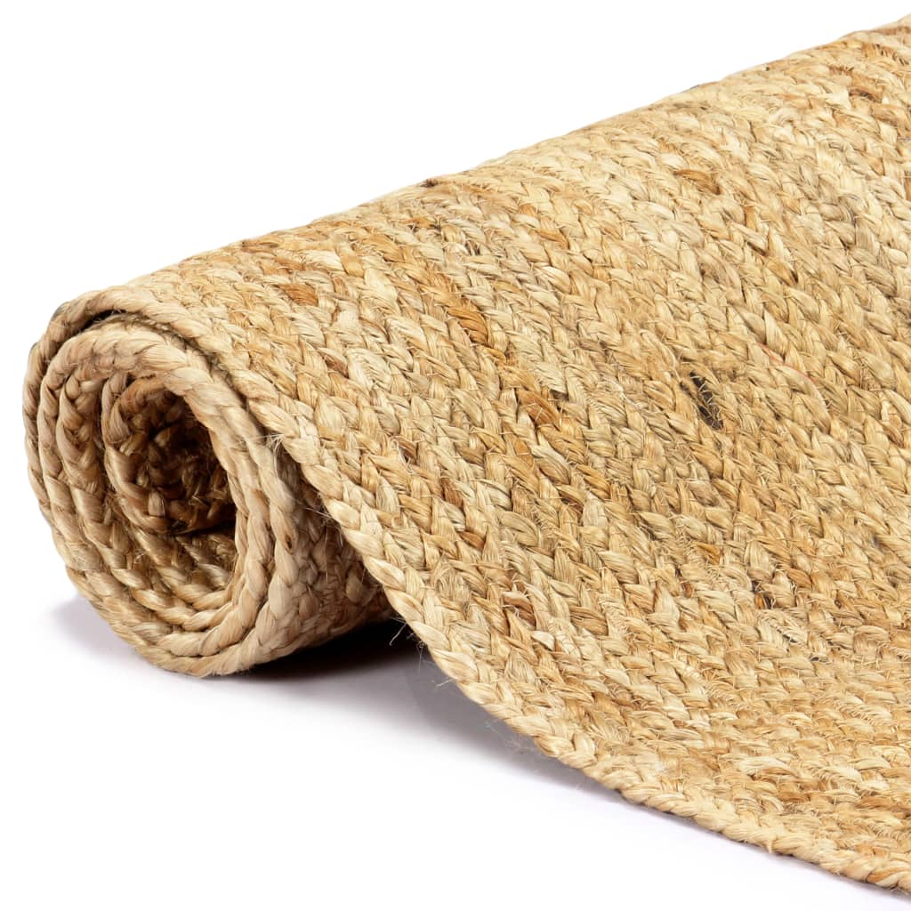 természetes színű kézzel font jutaszőnyeg 80 x 160 cm (133728)