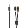 Jack 3,5mm zástrčka - 2xRCA GN 0,2m kabel Nedis