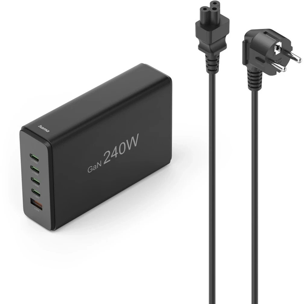 Hama 00201977 Caricabatterie per dispositivi mobili Computer portatile, Power bank, Smartphone, Tablet Nero AC Ricarica rapida Interno