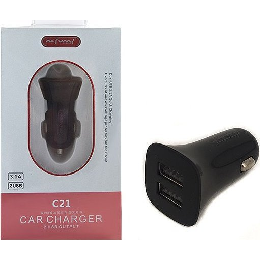 Ładowarka ŁADOWARKA SAMOCHODOWA 3A CZARNA NAFUMI NFM-C21 SUPER FAST