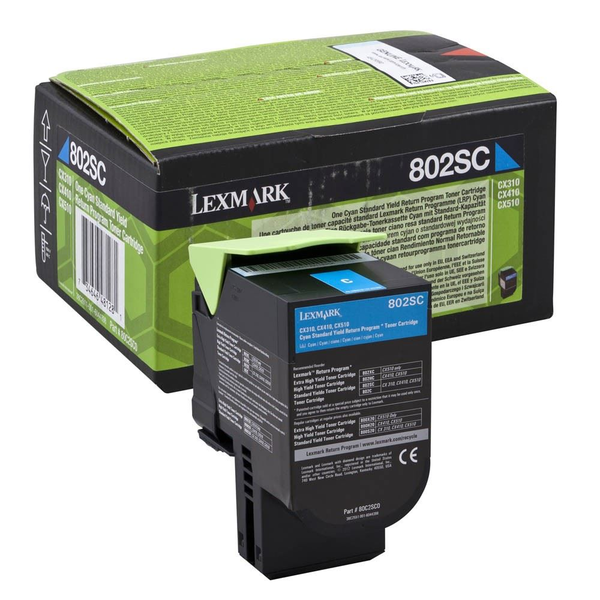 Lexmark 802SC tonerpatron 1 stk Original Blå