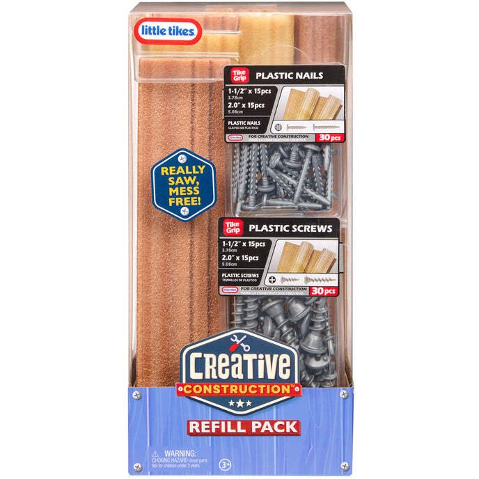 Little Tikes Creative Construction Wood, Nails and Screw Bundle (0050743643927)