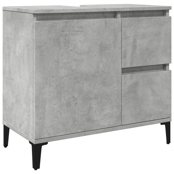 betonszürke szerelt fa mosdószekrény 65 x 33 x 60 cm