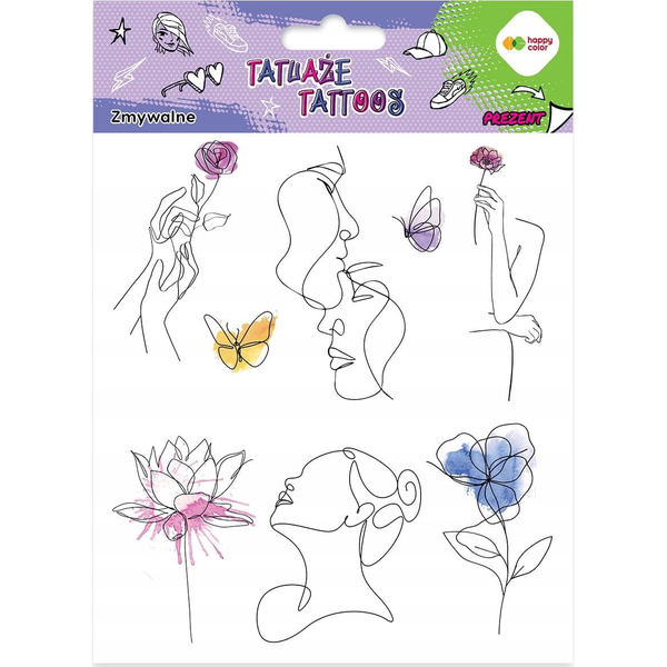  BaByliss Tatuaże zmywalne Llineart + Aquarella HAPPY COLOR