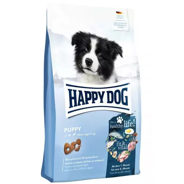 Happy Dog Fit&Vital Puppy, sucha karma, dla szczeniąt, 1-6 miesięcy, 4 kg