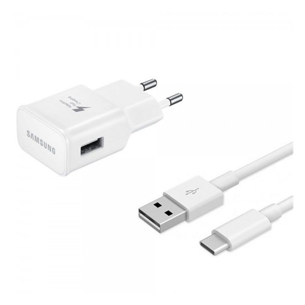 Nabíjačka Samsung biela Fast Charge 15W s káblom USB typ C 1,20 m