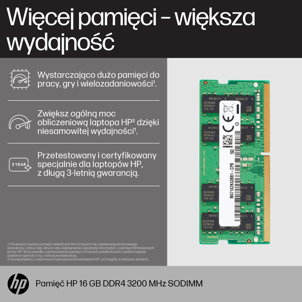 HP 16GB DDR4 3200 SODIMM Memory memoria 3200 MHz