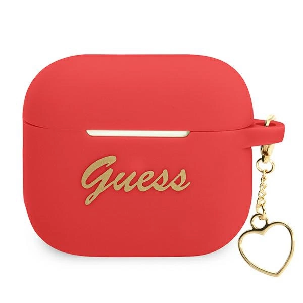 GUESS OVITEK GUA3LSCHSR ZA AIRPODS 3 SILIKON SRČEK RDEČ