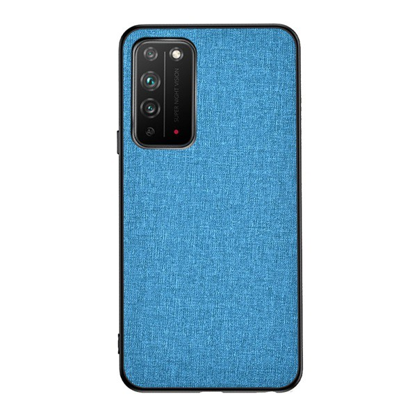 Műanyag telefonvédő (közepesen ütésálló, szilikon keret, textil hátlap) VILÁGOSKÉK [Honor X10 5G] (5996457990993)