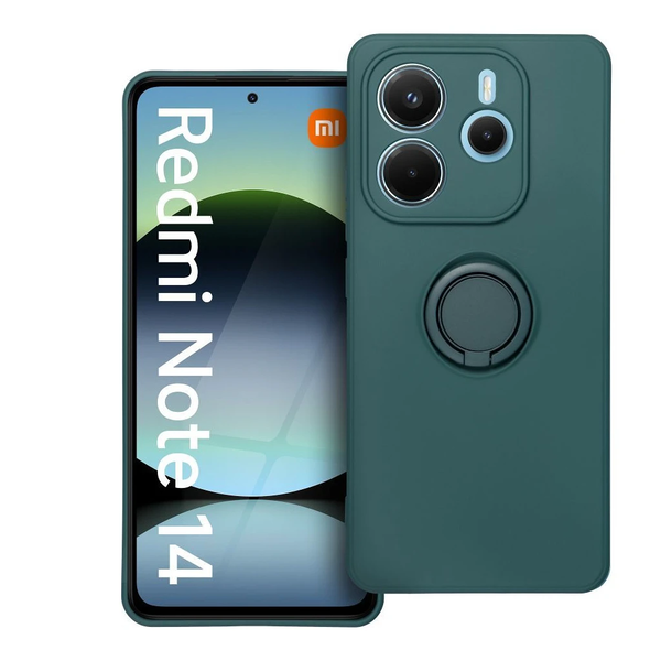 Xiaomi Redmi NOTE 14 5G készülékhez szilikon gyűrűs tok zöld