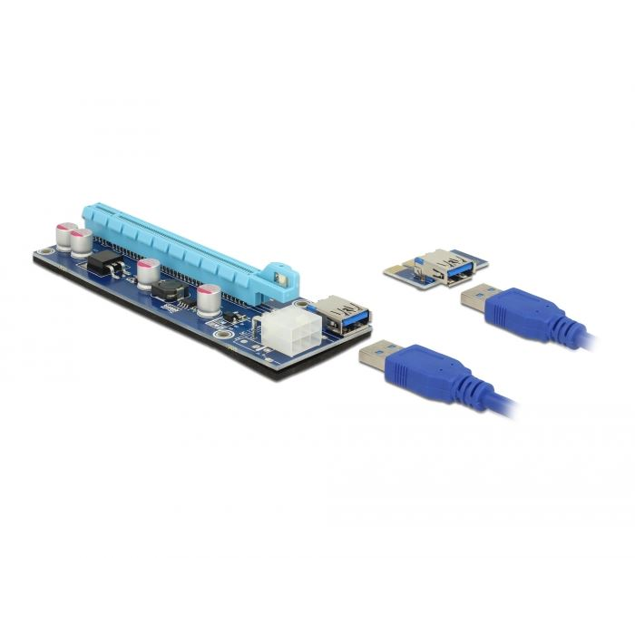 DeLock PCI Express x1 > PCI Express x16 adapterkártya (41426) (delock41426)