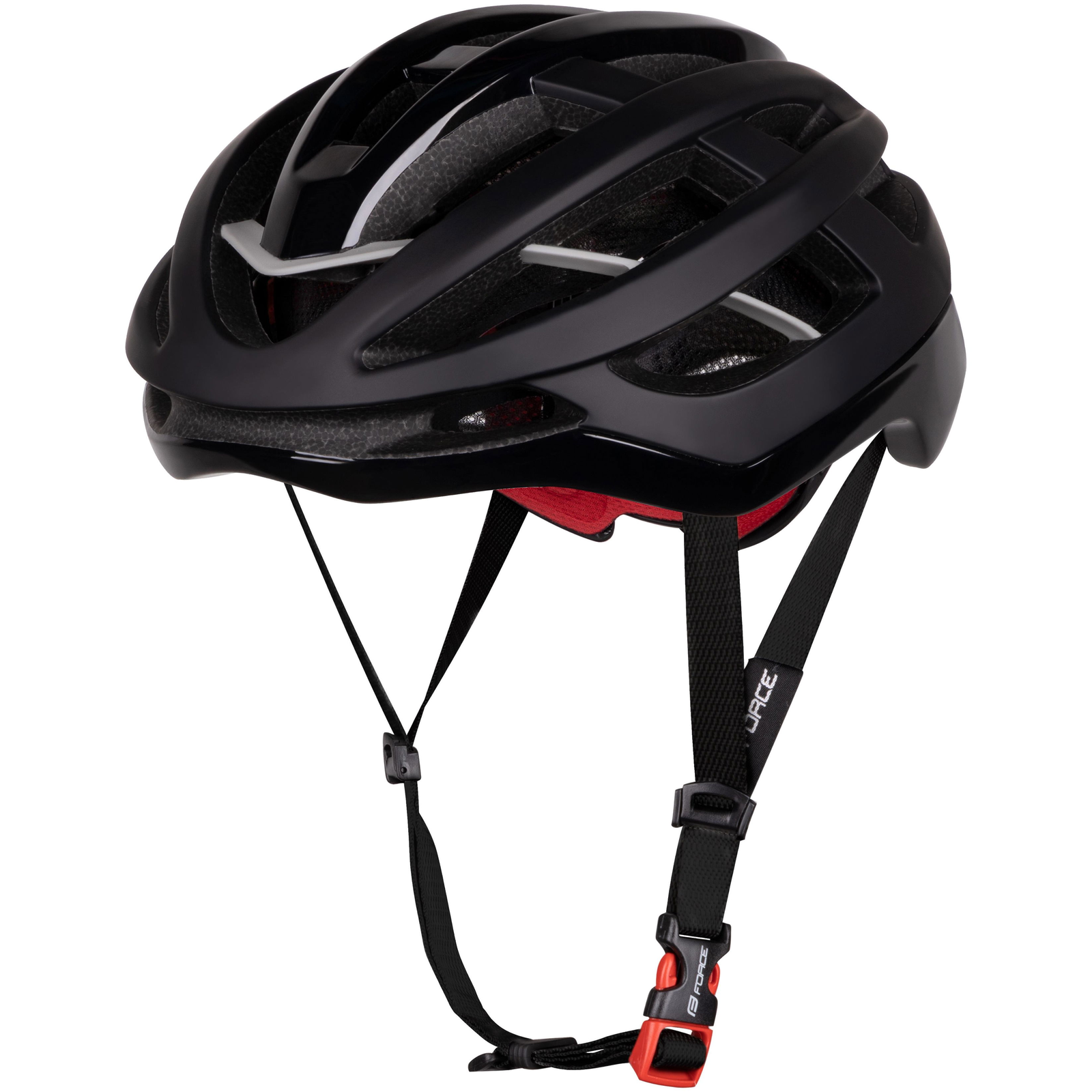 Force LYNX - matt/fényes fekete, S-M, 55-59 cm (902864)