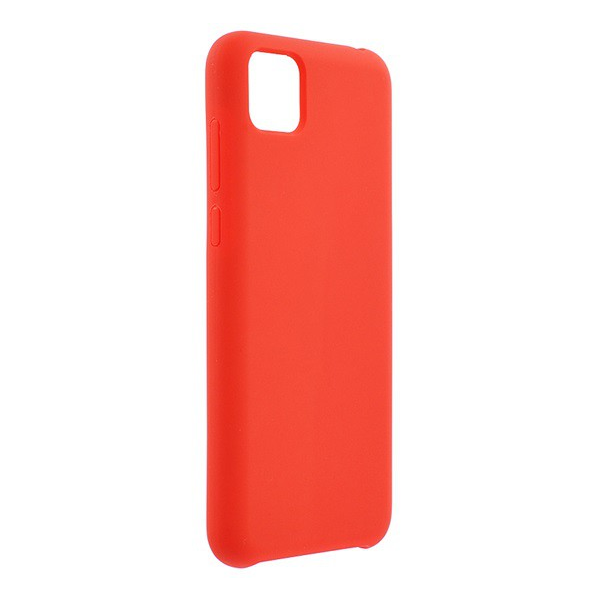 Szilikon telefonvédő (matt, mikrofiber plüss karcolásmentesítő belső, prémium) PIROS [Honor 9S] (5996591000800)