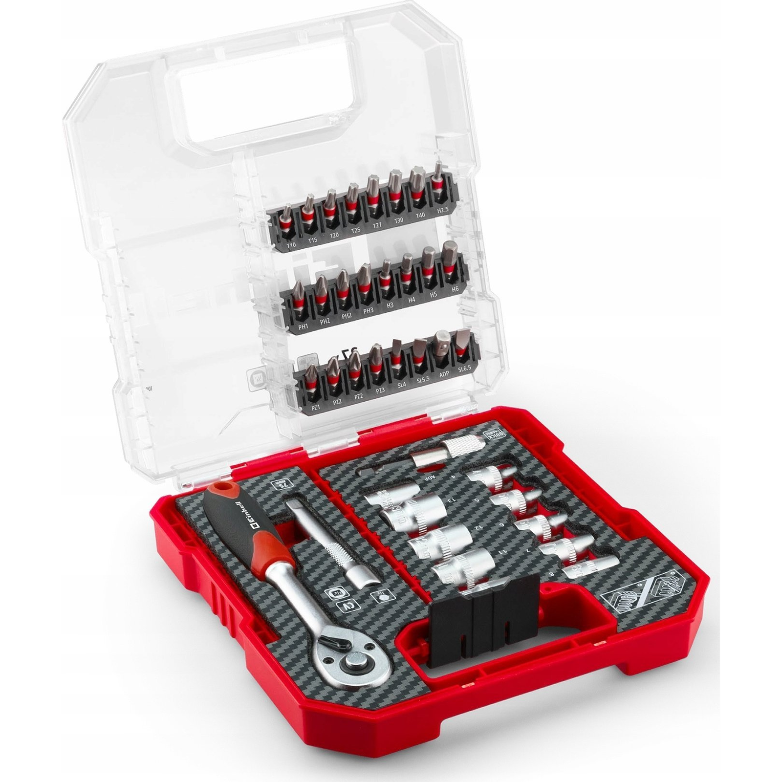 Einhell Dugókulcs bit betét készlet 1/4 37 részes 109022 (109022)