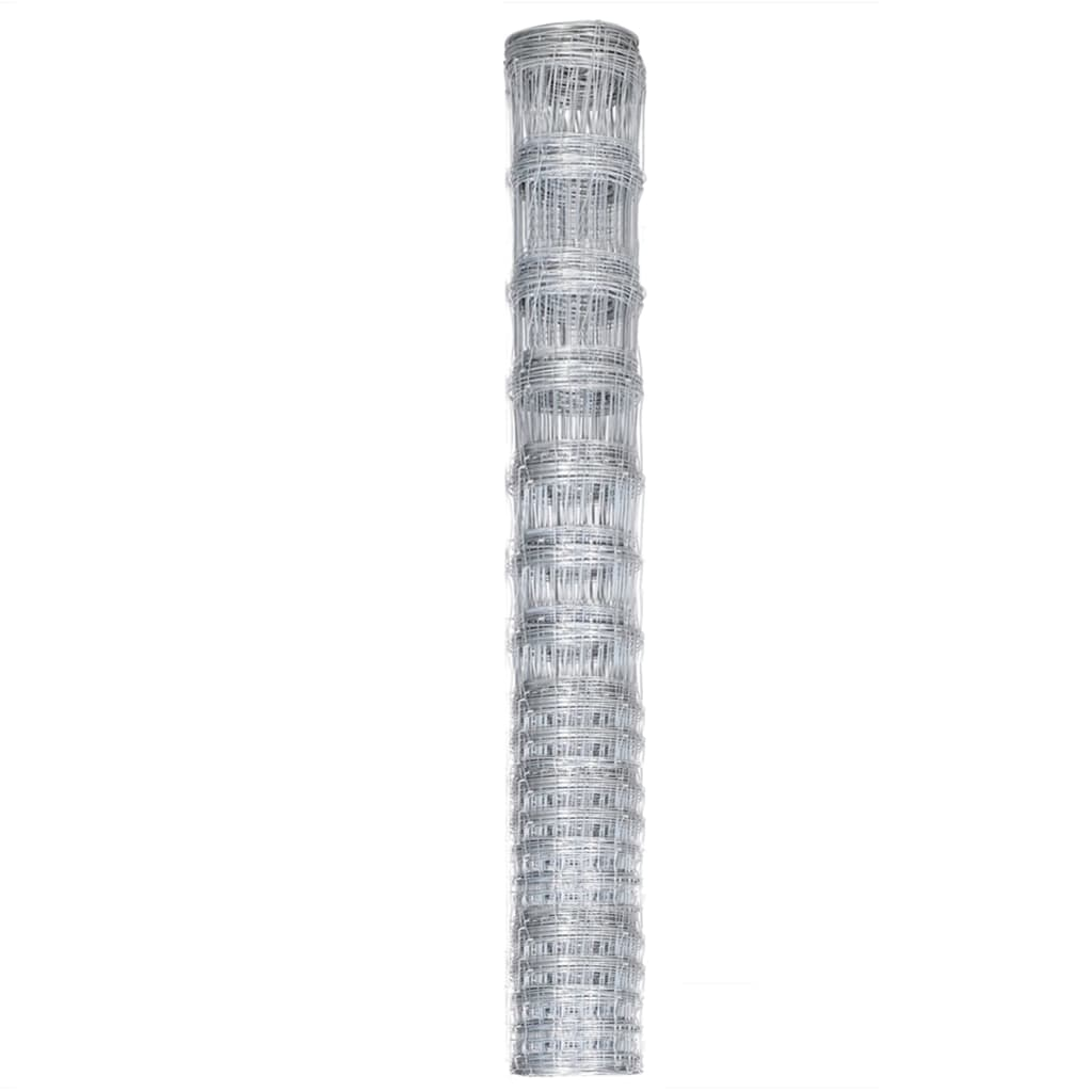 ezüstszínű horganyzott acél kerti kerítés 50 x 1,5 m (149508)