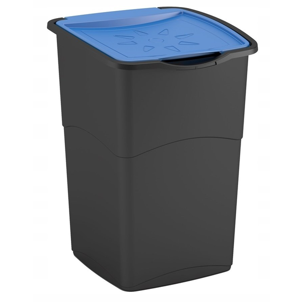 CURVER KOSZ NA ŚMIECI  "KORAL BIN" 47L   /CZARNY/ NIEBIESKI
