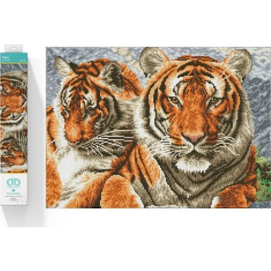 Diamond Embroidery Diamond Dotz Diamond Mosaic Tigers 59.5x45cm Dq10003