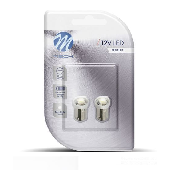 M-Tech BA9S LED 1x5050 SMD fehér színű, pár (72LB008W) (72LB008W)
