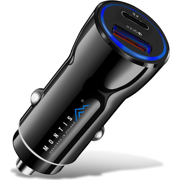 Ładowarka Montis MT010 1x USB-A 1x USB-C 3 A  (MT010)