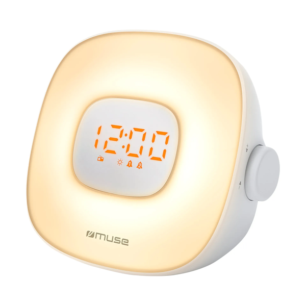 Muse Ml-198 Cr White / Radio Despertador De Estantería