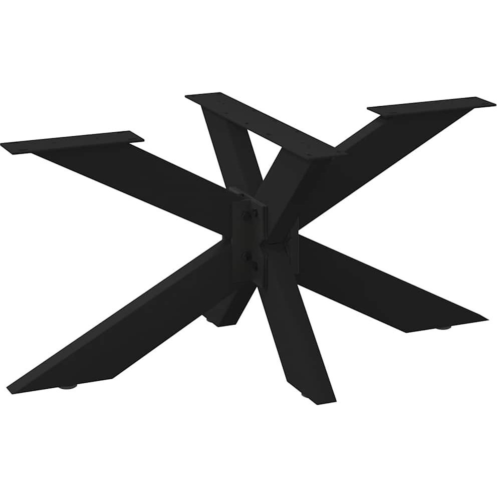 fekete acél dohányzóasztal lábak pók alakú 98x58x(42-43) cm (4013108)