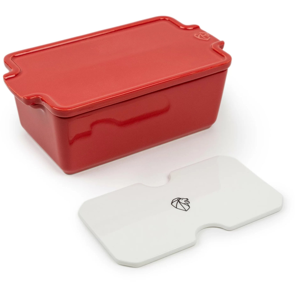 Peugeot, Appolia kerámiatál 20x11 cm, pástétomos piros