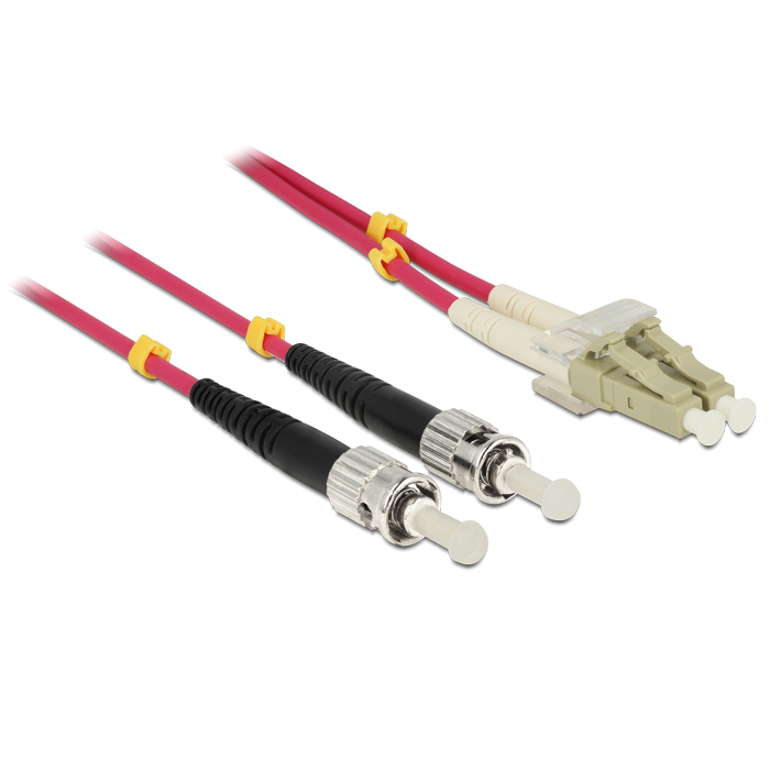 Delock OM4 optikai kábel, LC/ST csatlakozás, 3m (84687) (84687)