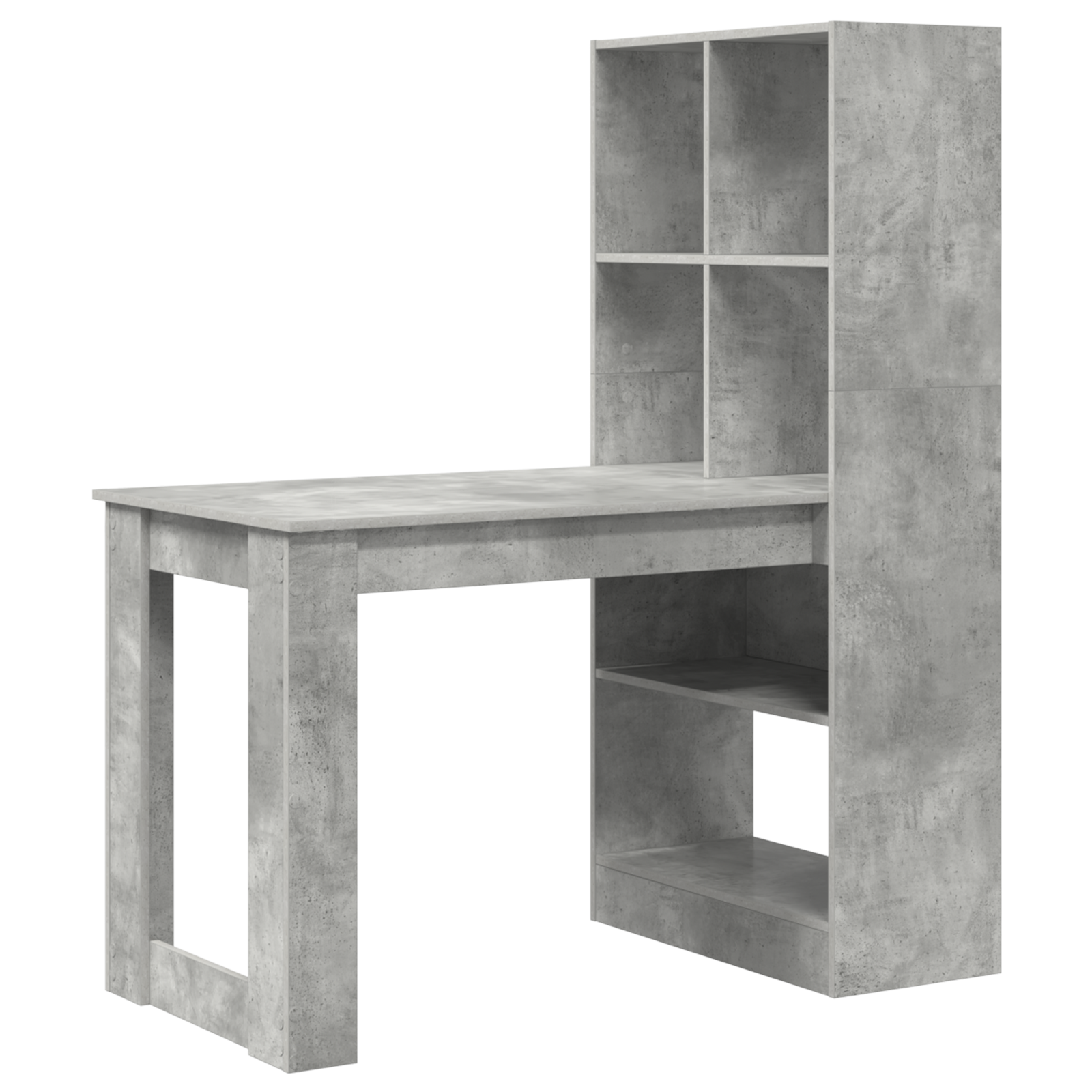 Asztal Beton Szürke 122 x 67 x 145 cm Műgyanta és forgácslap (3337260)